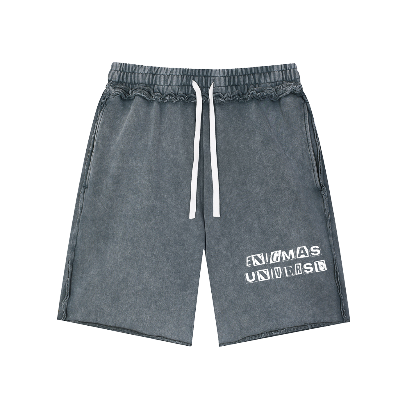 Mineral Wash Raw Edge Shorts