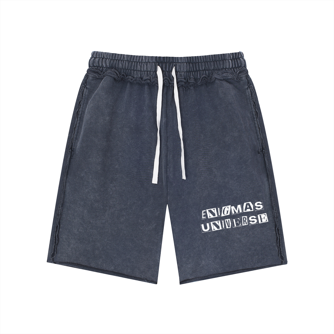 Mineral Wash Raw Edge Shorts