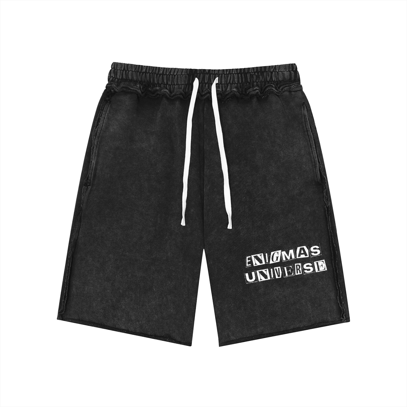 Mineral Wash Raw Edge Shorts